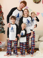 Weihnachtspyjama für die ganze Familie Oberteil und Hose aus Polyester mit Weihnachtsmuster für Babys und Erwachsene