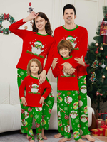 Weihnachtspyjama Weihnachtsmann Kinder Frau Mann Hässlicher Pullover In Rot Und Grün