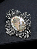 Weinlese-Broschen; die Brautrhinestones-Frauen-Schmuck Wedding sind