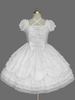 White Bögen Cotton Gothic Lolita einteilige für Mädchen