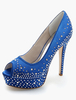 White Satin Peep Toe-Abend und Braut Sandalen mit Strass