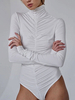 White Teddies Dessous für Frauen Plissee Polyester Sexy