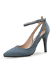 Wildleder High Heels Damen Spitze Knöchelriemen Pumps