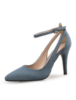 Wildleder High Heels Damen Spitze Knöchelriemen Pumps