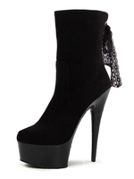 Wildleder Stiefeletten Schwarze Plattform Stöckel Absatz High Heel Booties Frauen Sexy Stiefel