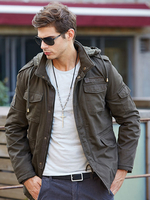 Windjacke Baumwolle mit Kapuze