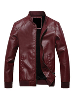 Windjacke PU mit Stehkragen