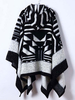 Winter Damenschal mit Hut Strick Cardigan Schnalle Lange Kaschmir-verdickte warme Tücher Fransen Poncho-Schal