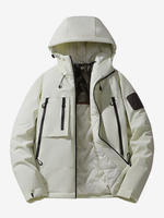 Wintermantel aus Graphen-Baumwolle für Herren mit Kapuze lässig locker warm Baumwollmantel