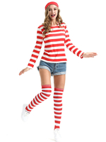 Wo ist Wally Halloween Cosplay Kostüm für Frauen