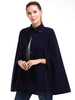Wolle Poncho Mantel Frauen ist plissiert lässige kurze Oversize Poncho Cape Mantel