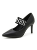 Womans High Heels Pointed Zehen Stiletto Heel Chic Black PU Leder Pumps