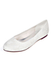 Womens flache Hochzeitsschuhe White Lace Round Toe Brautschuhe