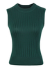 Womens Hunter Green Cami Top Jewel Neck Sexy Stretch Polyester Camis