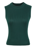 Womens Hunter Green Cami Top Jewel Neck Sexy Stretch Polyester Camis