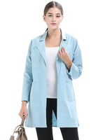 Womens Jacken Turndown Collar Langarm Polyester Casual Blue Jacke