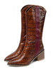 Womens Mid Calf Boots Blockabsatz Spitz 2;4 "Stiefel