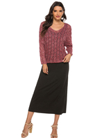 Womesn zweiteilige Sets Cameo Brown Acryl Casual Jumper Spring Top Outfit