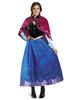 Womnes Karneval Kostüm-Kostüme Königsblau Retro geschichtet Polyester Blumendruck Kleid Feiertagskostüme