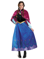 Womnes Karneval Kostüm-Kostüme Königsblau Retro geschichtet Polyester Blumendruck Kleid Feiertagskostüme