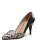 Wunderschöne High Heels aus und Farbblock im Slip-On Style in Schwarz