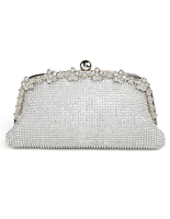 Wunderschöne Hochzeit Handtasche für die Braut in Silbern