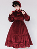 Wunderschönes Lolita Kleid mit Bubikragen und langen Ärmeln im klassischen & traditionellen Style und Schleife