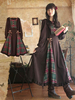 Wunderschönes Lolita Kleid mit langen Ärmeln gotisch und Sepiabraun