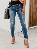 Zerrissene Jeans Woman Distressed Denim Pants