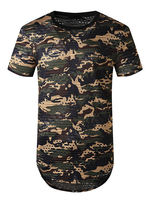 Zerrissene T-Shirts Jewel Neck Print Kurzarm Sommer Tops