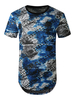 Zerrissene T-Shirts Jewel Neck Print Kurzarm T-Shirt