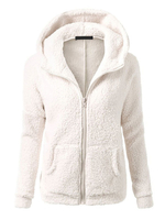 Zip Up Hoodie Teddybär Jacke Langarm mit Kapuze Winterjacke für Frauen