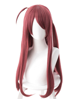 Zombie Land Saga Rache Sakura Minamoto Cosplay Perücke Rote lange Locken an den Enden Hitzebeständige Faserperücke