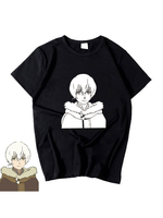 Zu Ihrer Ewigkeit Schwarzes T-Shirt Kurzarm Juwelenhals Polyester Anime T-Shirt
