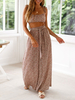 Zweiteiler Pink Print Cami Top mit weitem Bein Hose Boho Outfit für Frauen