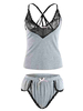 Zweiteilige Sets Graue Loungewear Cotton Blend Damen Outfit Nachtwäsche