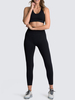 Zweiteilige Sets Ärmelloses Outfit aus schwarzem Polyester für Frauen