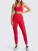 Zweiteilige Sets Rotes ärmelloses Damenoutfit