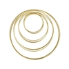 10 Rayher Metallringe sort. gold