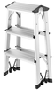 ALCO Klapptritt Trittleiter m. Rollen 3-stufen 63 cm 3 Stufen alu
