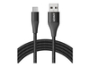 ANKER PowerLine + II USB A to USB C 6ft Black
