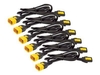 APC AP8702S-WW Stromkabel-Set (je 6),  verriegelbar,  C13 auf C14 (90 Grad),  0, 6 m