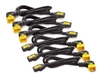 APC AP8706R-WW Stromkabel-Set (je 6),  verriegelbar,  C13 auf C14 (90 Grad),  1, 8 m