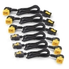 APC AP8712R Stromkabel-Set (6 Stück),  mit Verriegelung,  von C19 auf C20 (90 Grad),  0, 6 m