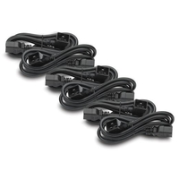 APC AP98892F Stromkabel-Set (6 Stück),  C19 auf C20 (90 Grad),  0, 6 m