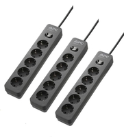 APC PME5B-GR 3er Pack Essential SurgeArrest Black 5 Ausgänge,  230 V