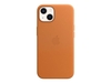 Apple Leder Case mit MagSafe für Apple iPhone 13,  goldbraun