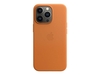 Apple Leder Case mit MagSafe für Apple iPhone 13 Pro,  goldbraun