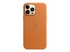 Apple Leder Case mit MagSafe für Apple iPhone 13 Pro Max,  goldbraun