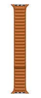 Apple Lederarmband mit Endstück 45mm goldbraun